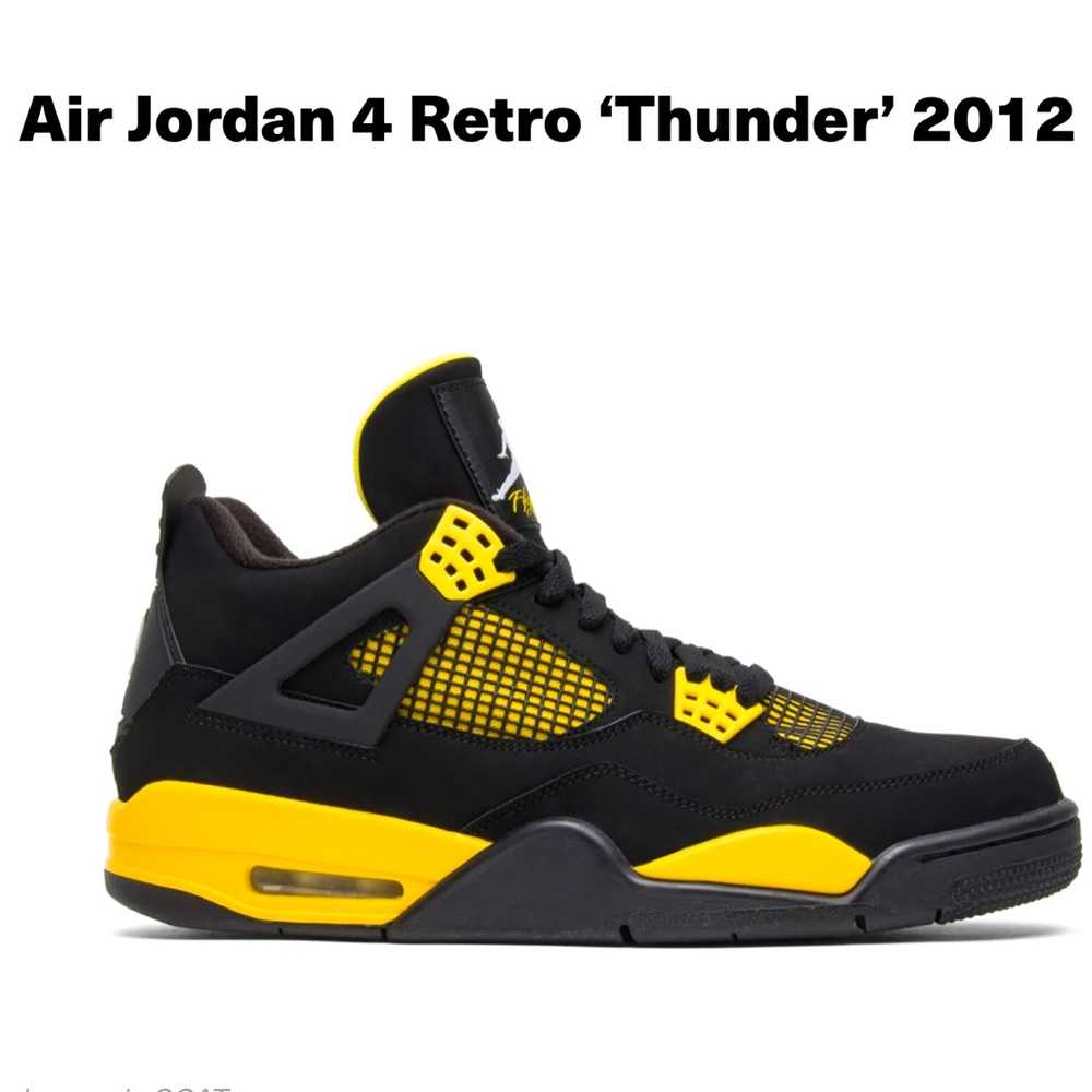 Air Jordan 4 Retro “thunder” sneakers 2012 size 10